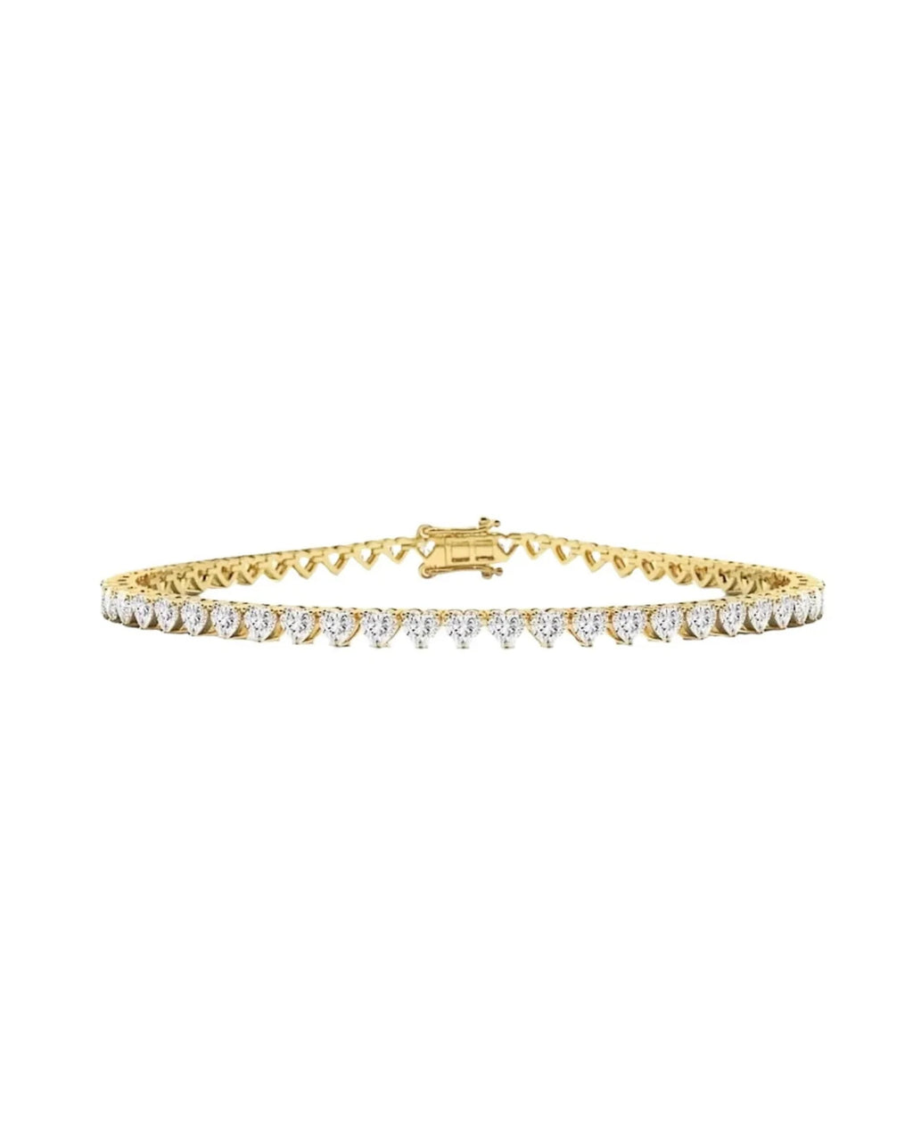 Bracelet Tyla en or avec cristaux de zircone 5A, longueur 18 cm