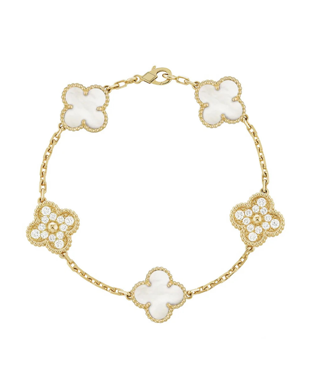 Bracelet élégant en cristal Capri plaqué or 18 carats