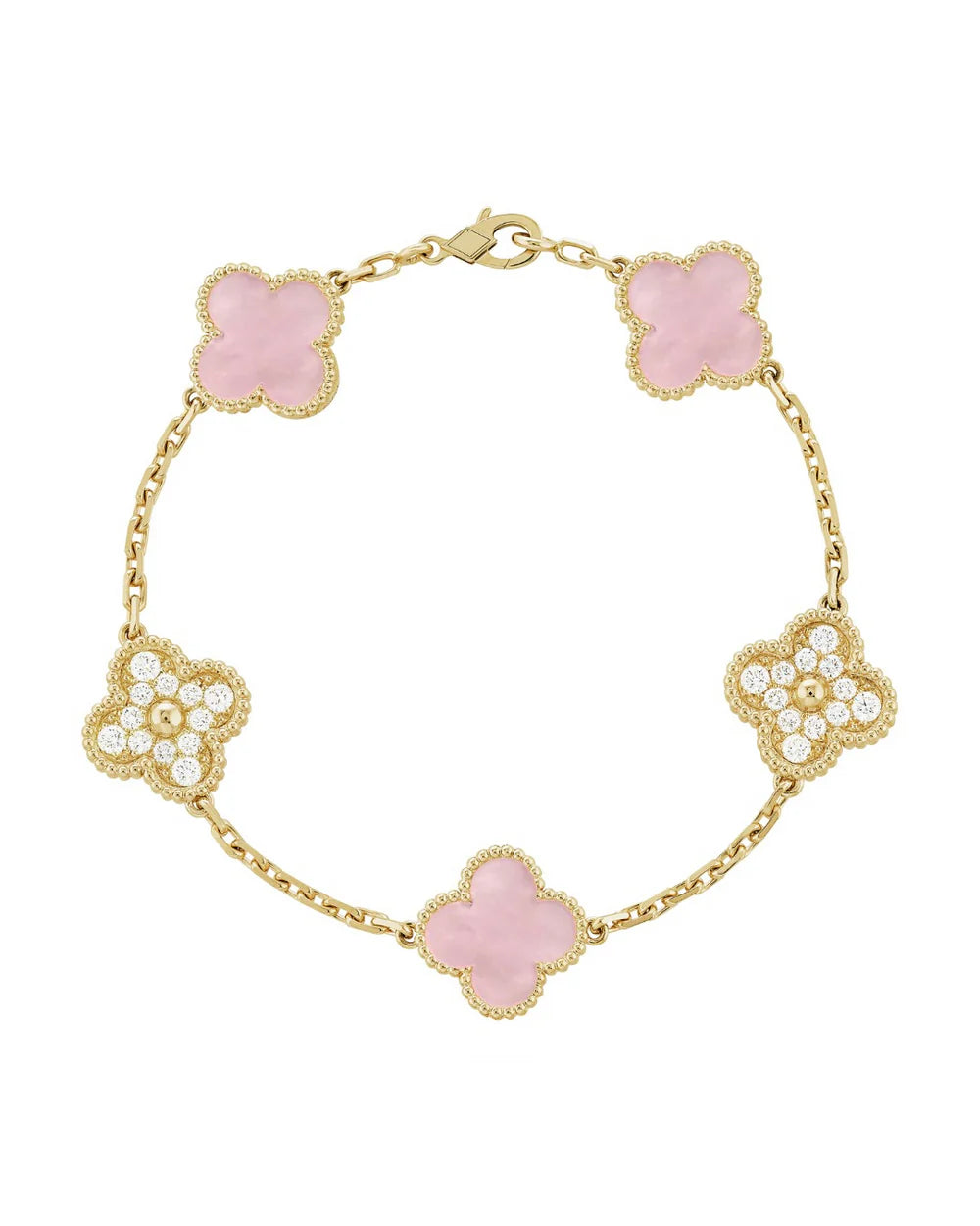 Bracelet élégant en cristal Capri plaqué or 18 carats