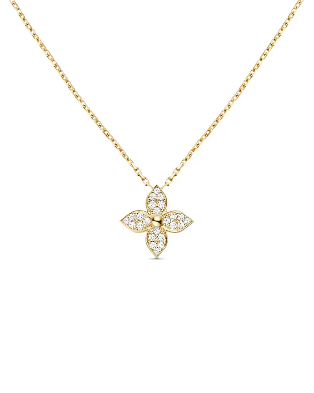 Lillie Necklace Gold with 18k Plating and Zirconia Crystals