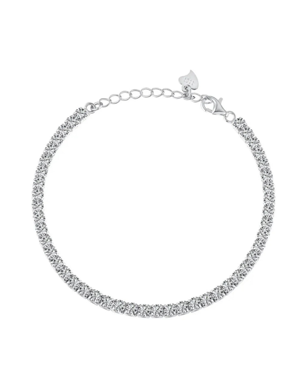 Bracelet Tennis Tiffany en argent 3 mm avec cristaux de zircone