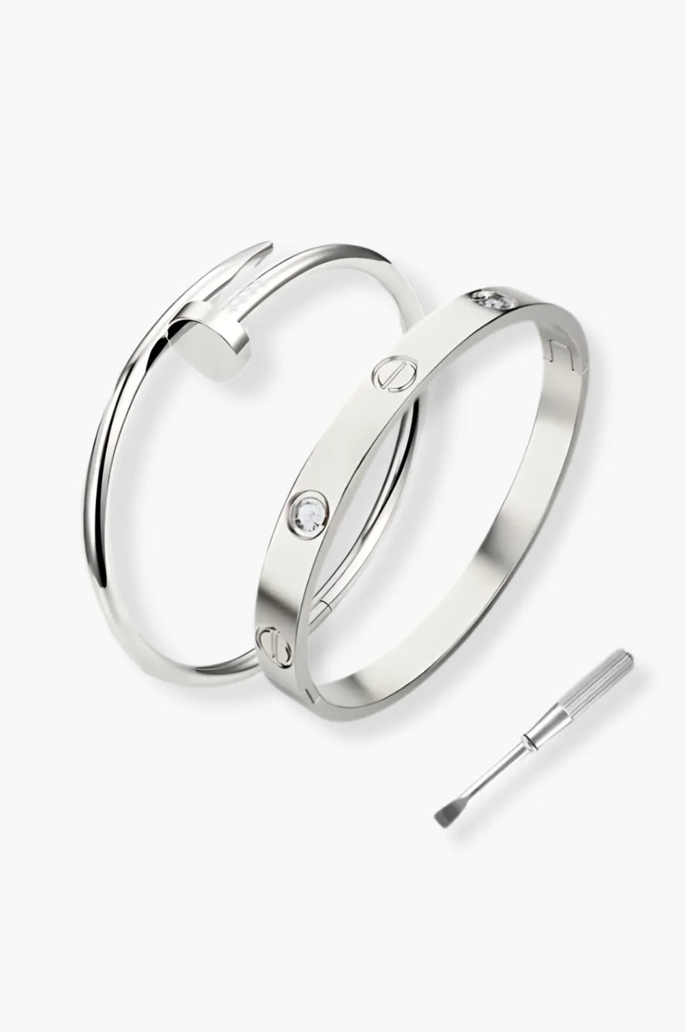 Bracelet clous Stack 2.0 | Combo Argent