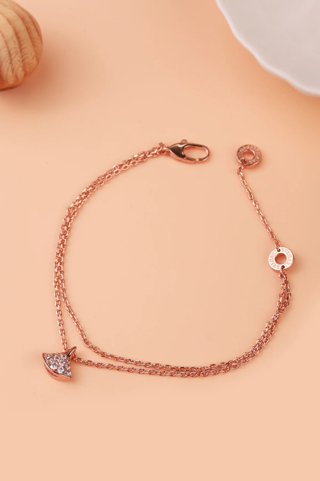 Rose Gold Noir Bracelet