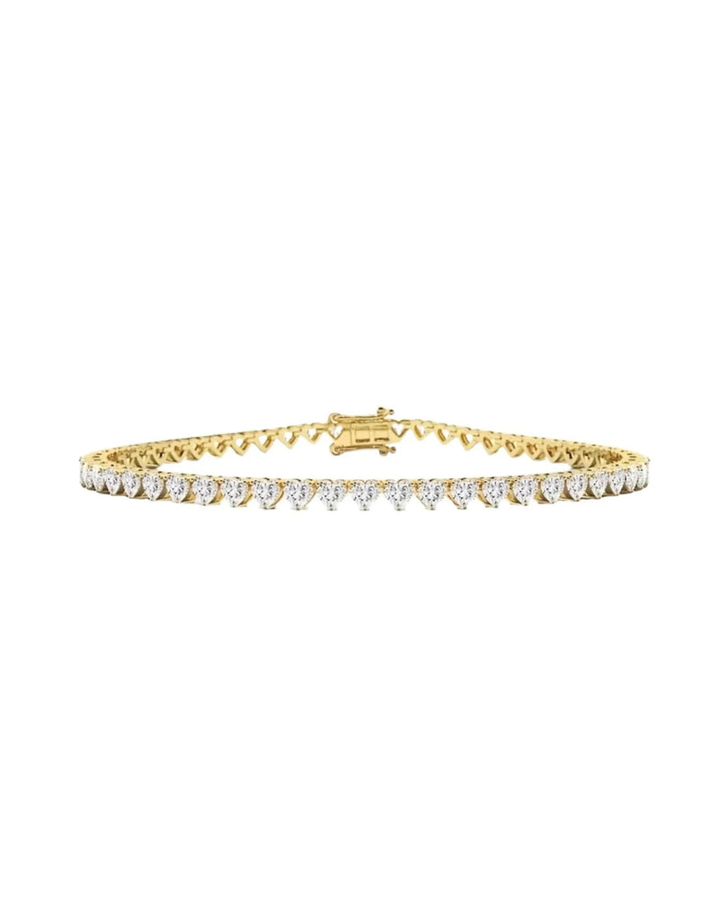 Bracelet Tyla en or avec cristaux de zircone 5A, longueur 18 cm