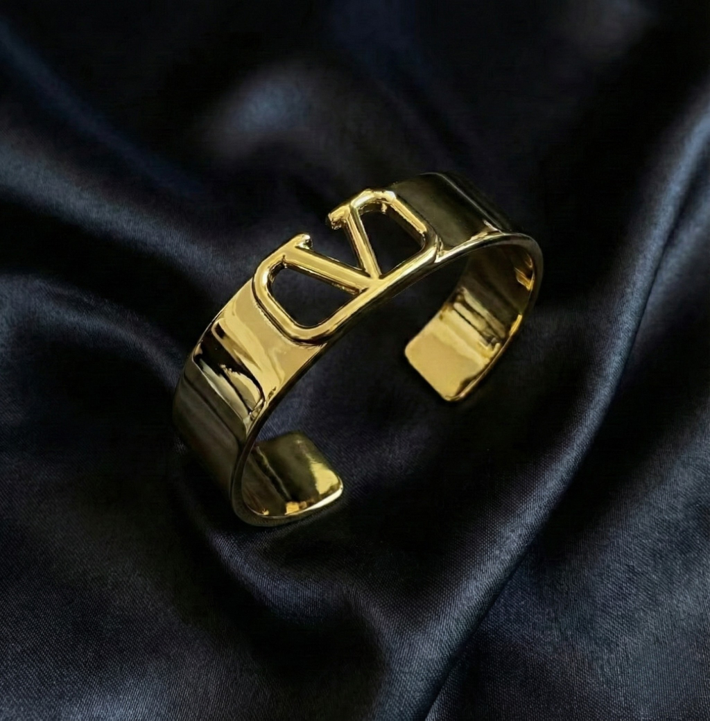 Gloss Emblem Open Cuff Bracelet