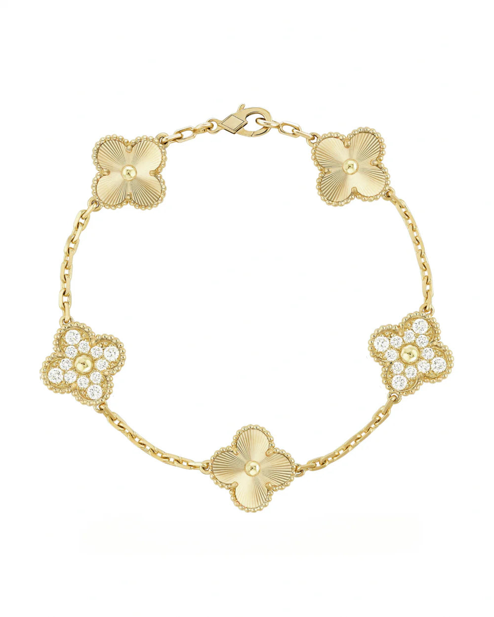Elegant Capri Crystal Bracelet with 18k Gold Plating