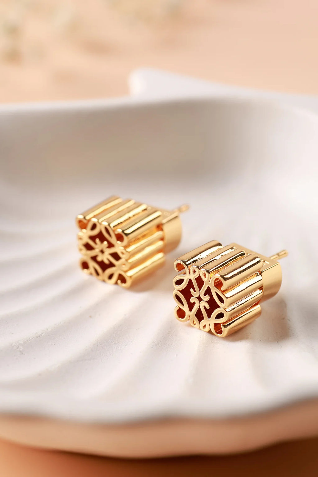 Gilded Golden Lowe Studs