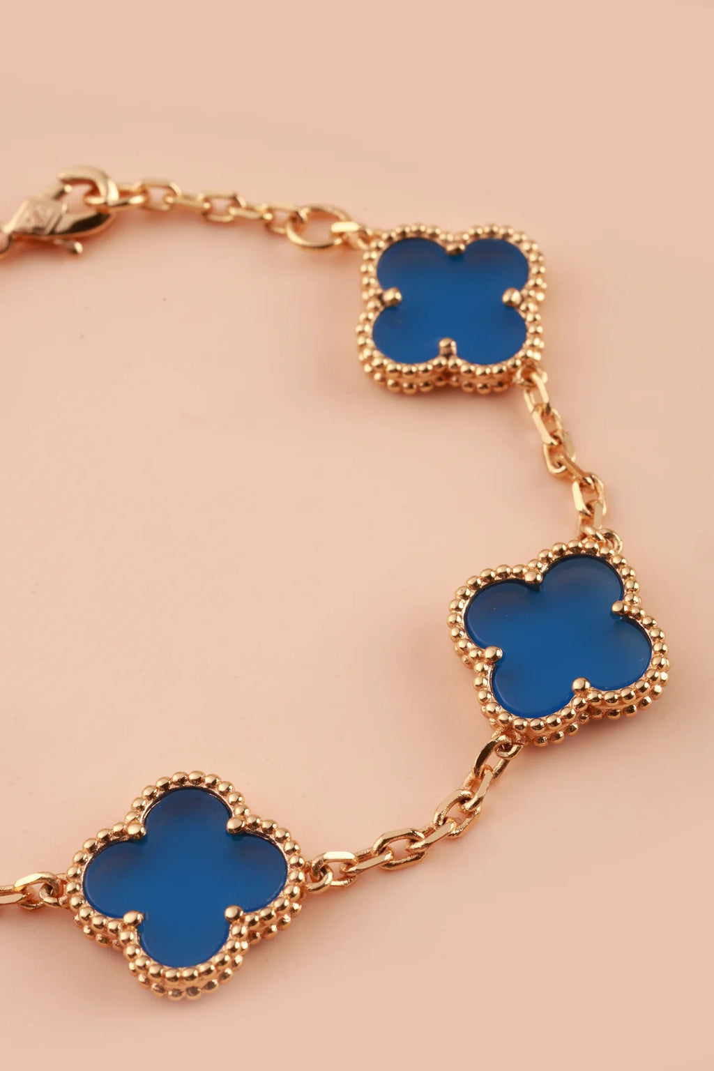 Blue Enamel Blossom Bracelet