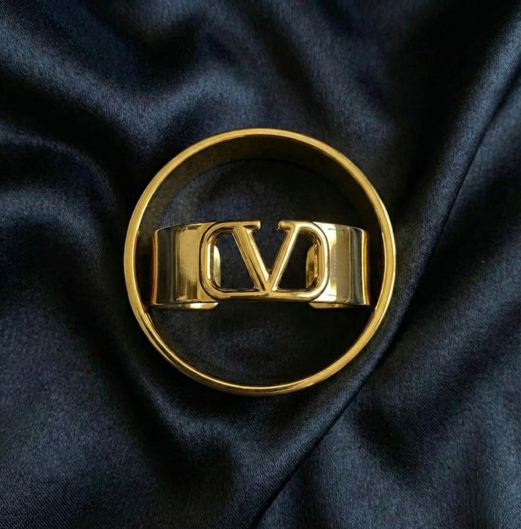 Gloss Emblem Open Cuff Bracelet