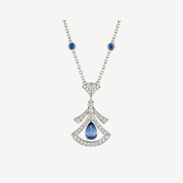 Collier Célestia – Agate et diamants sur base en argent plaqué or