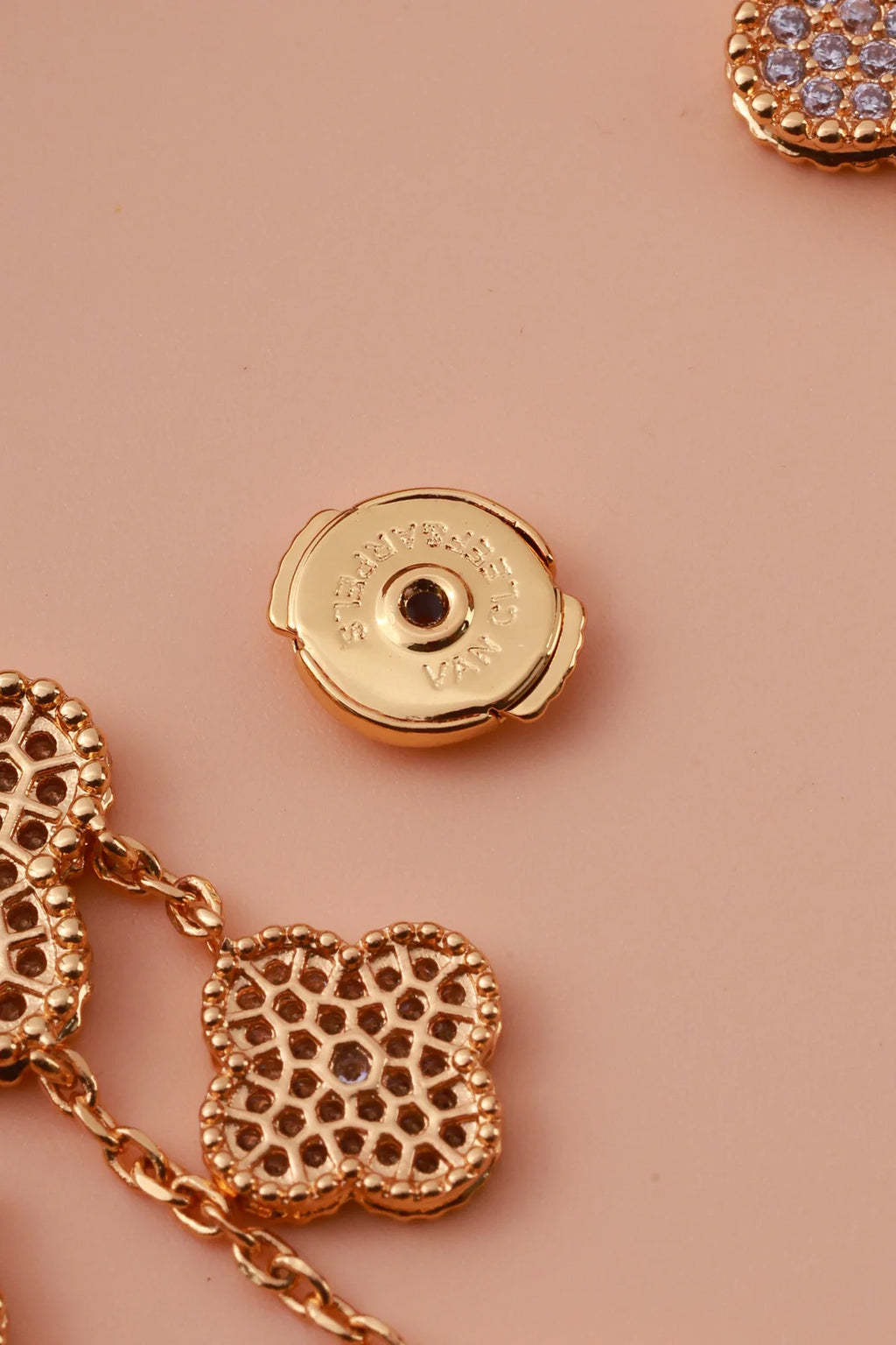 Rockin Golden White Earrings