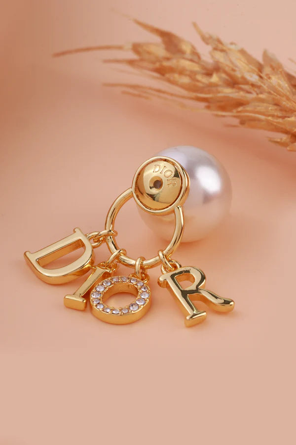 Elara Golden Diot Earrings