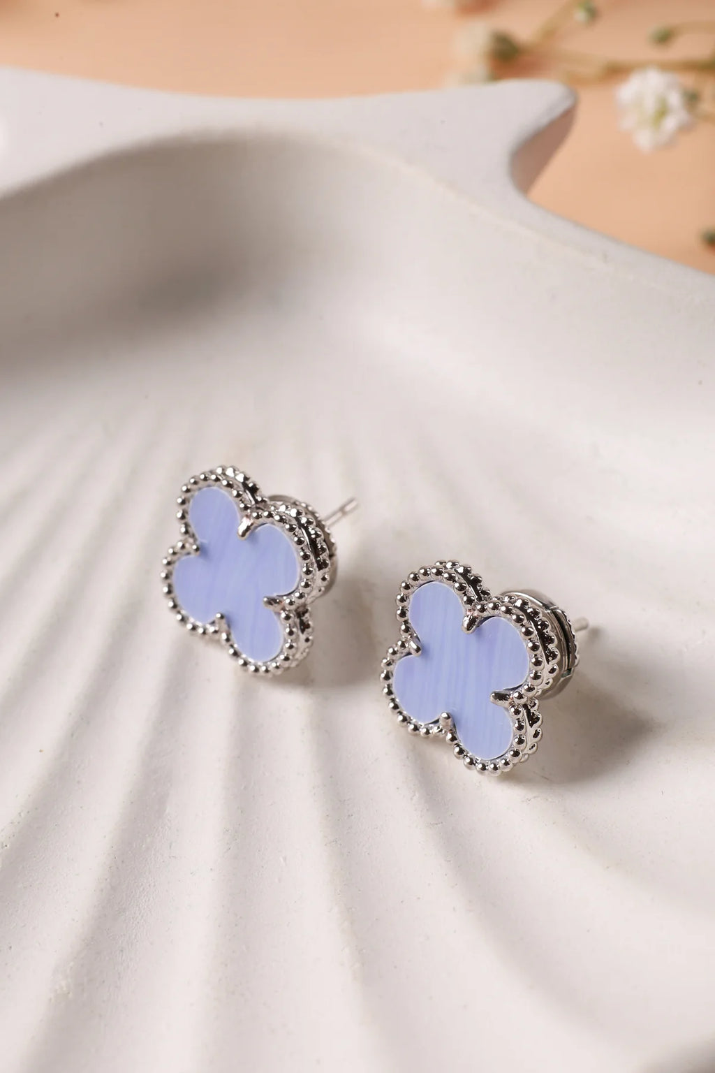 Blue Petal Charms Studs
