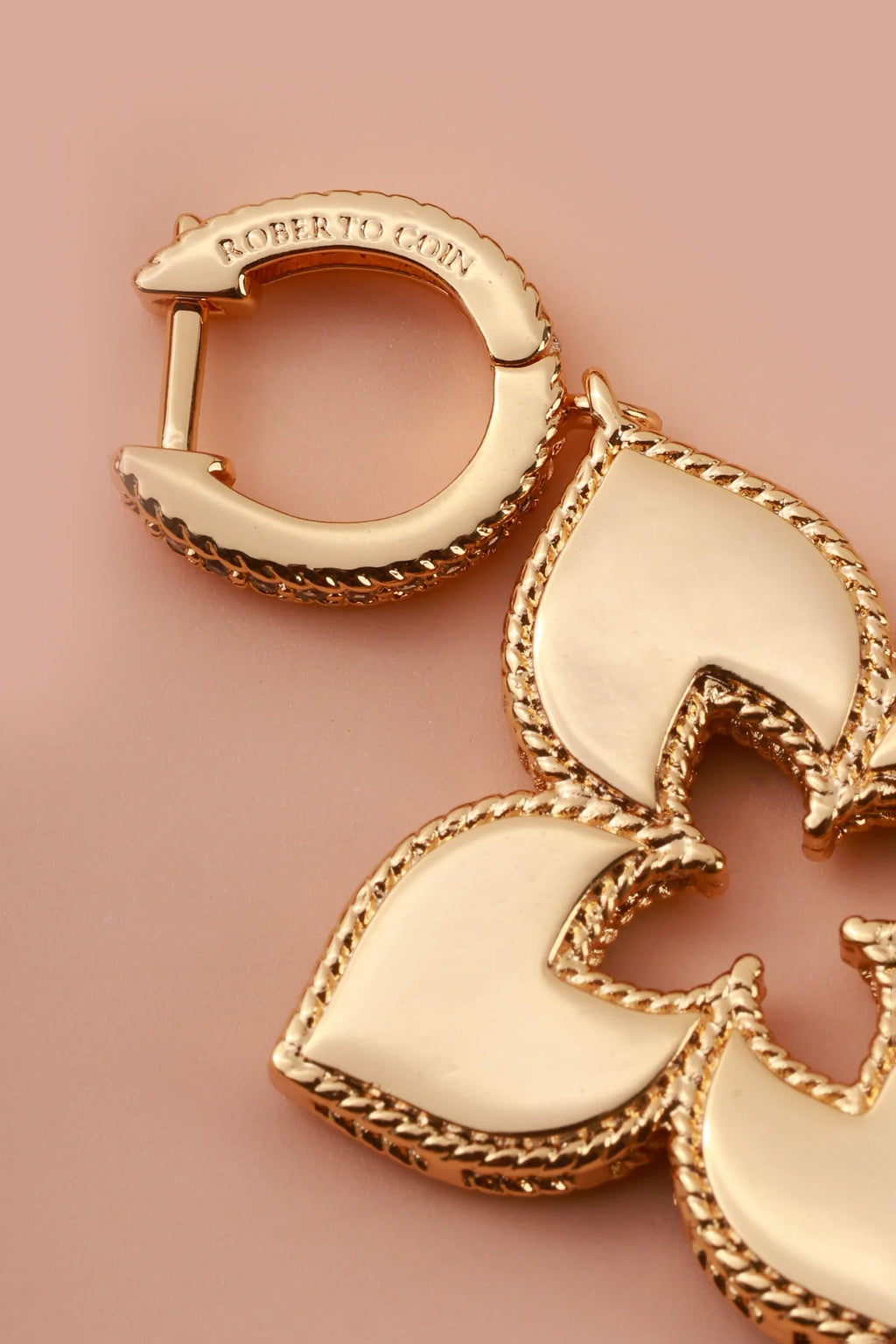 Green Floral Shine R-Coin Earrings