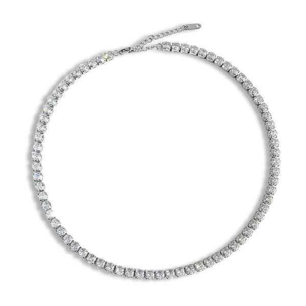 Collier tennis classique 5 mm - Argent