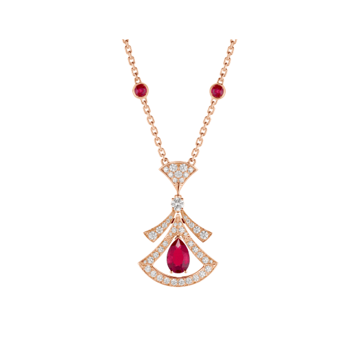 Aurora Necklace – Carnelian & Diamonds in Gold-Plated Silver Alloy