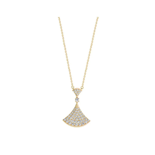 Collier Radiance – Diamants entièrement sertis sur argent plaqué or 14 carats