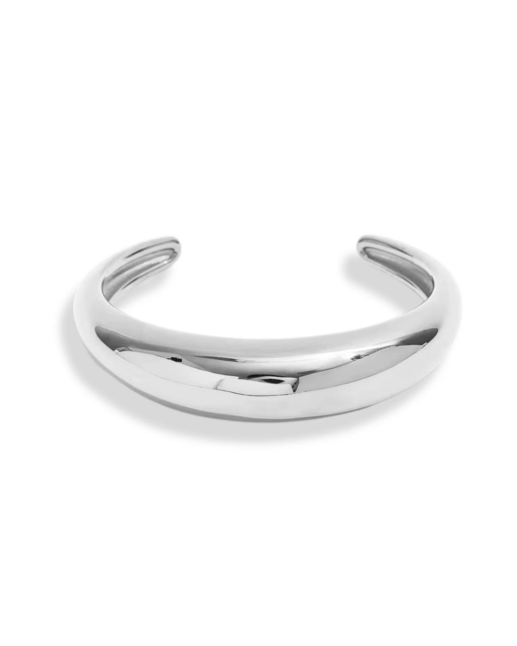 Bracelet manchette Elaya en argent plaqué rhodium élégant 17 cm