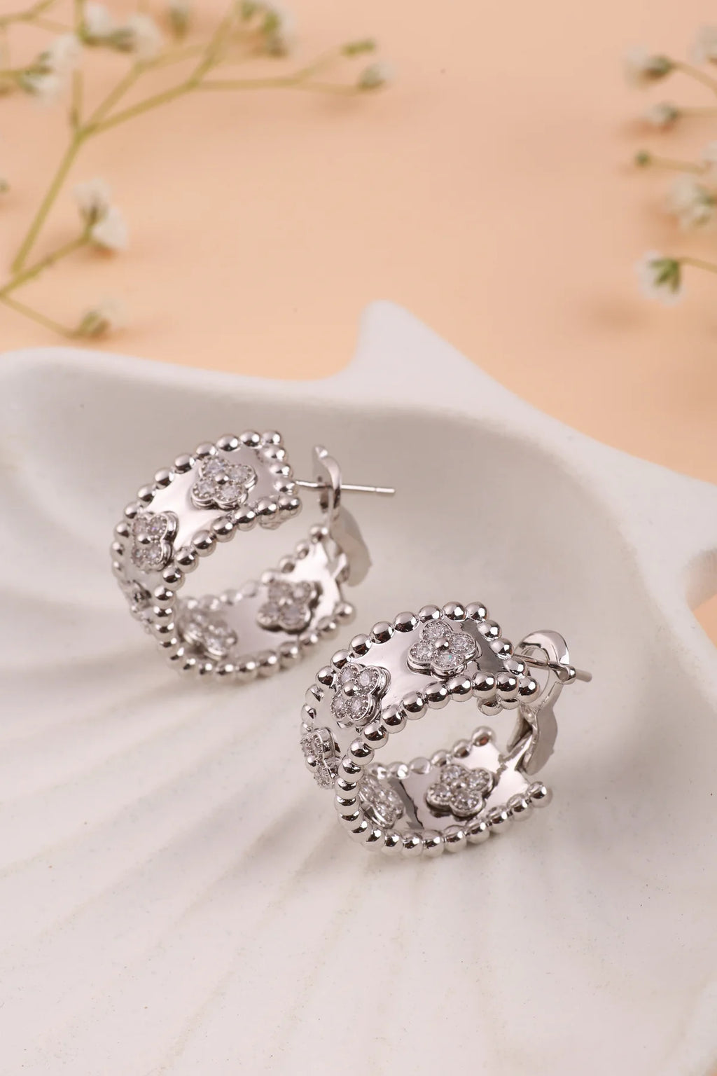 Moonlit Silver Studs