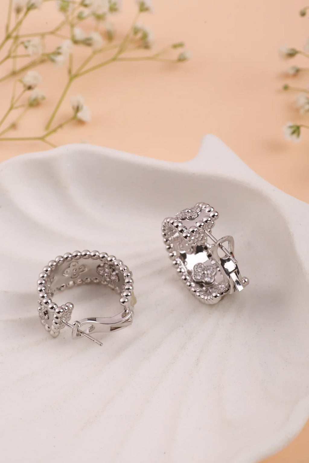 Moonlit Silver Studs