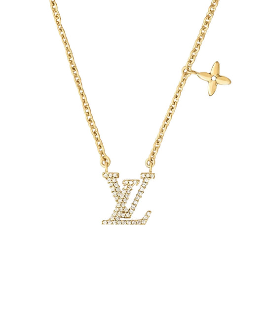 Collier Leya en or plaqué 18 carats avec cristaux de zircone