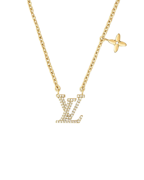 Collier Leya en or plaqué 18 carats avec cristaux de zircone