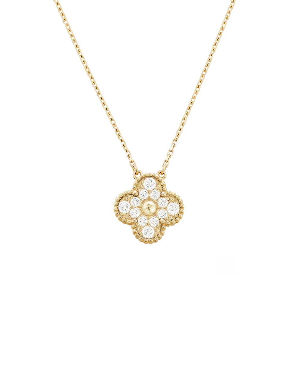 Elegant Capri Crystal Necklace in 18k Gold Plating