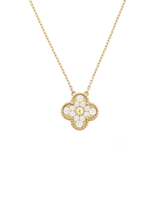 Collier élégant en cristal Capri plaqué or 18 carats