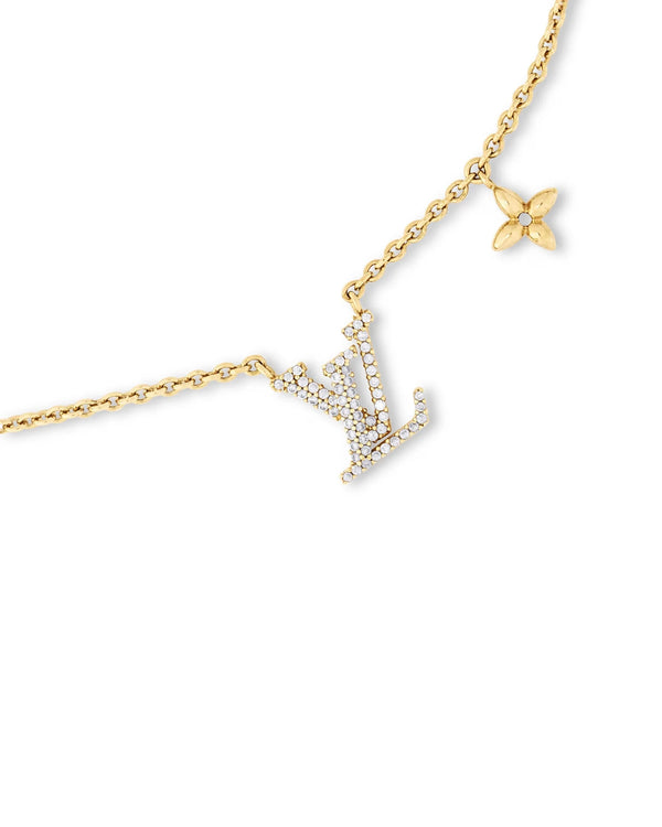 Collier Leya en or plaqué 18 carats avec cristaux de zircone