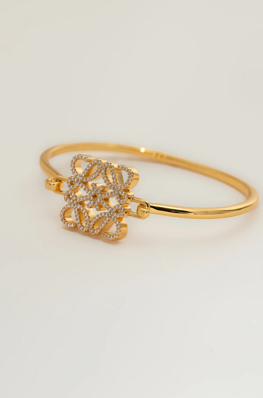 Bracelet à paillettes dorées