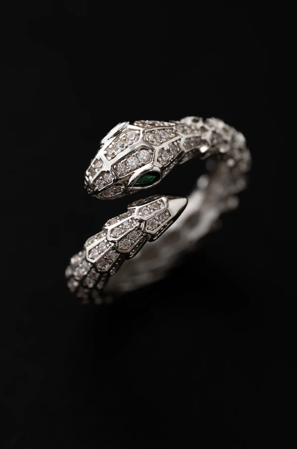 Bague serpent scintillante