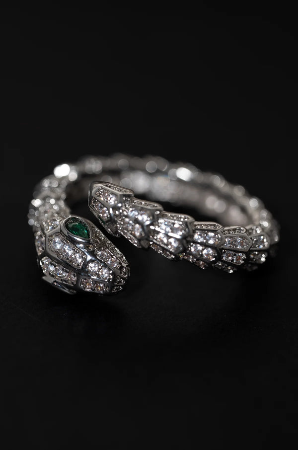 Bague serpent scintillante