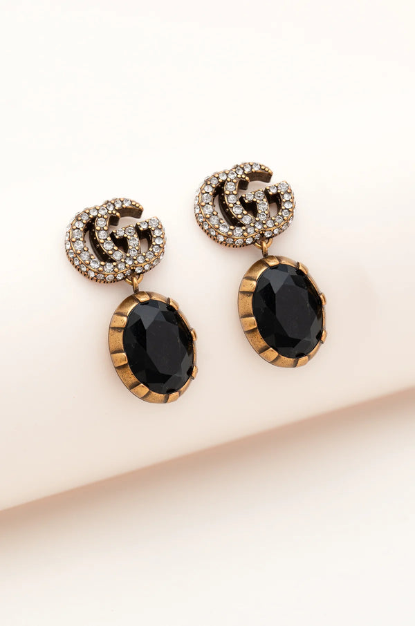 Boucles d'oreilles à breloques en pierre de terre