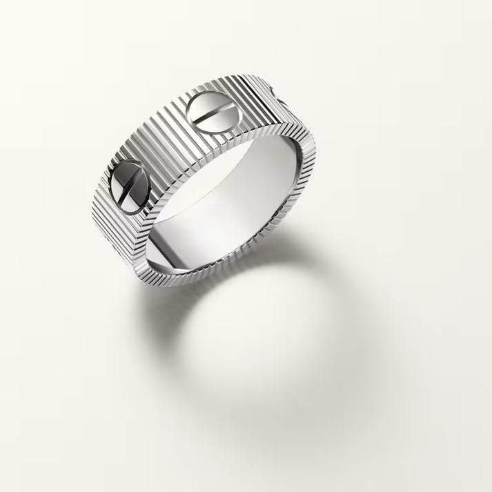 Aussieluv Linear Ribbed Statement Ring