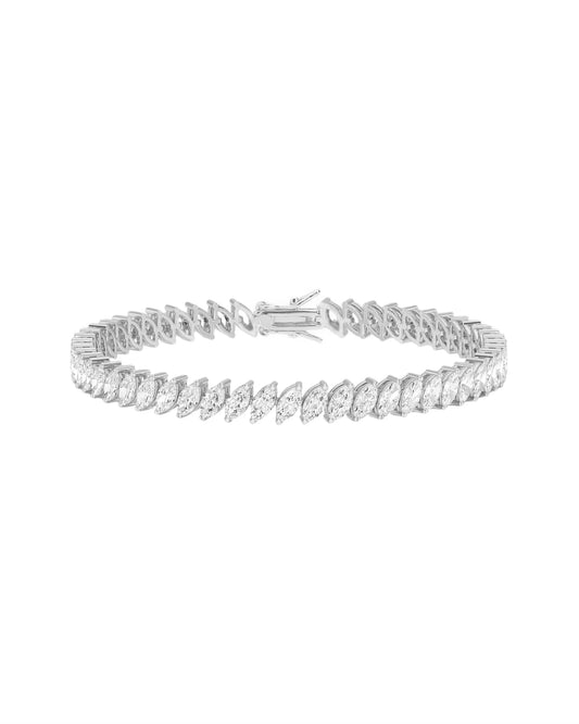 Bracelet Estelle en argent avec cristaux de zircone pour l'élégance