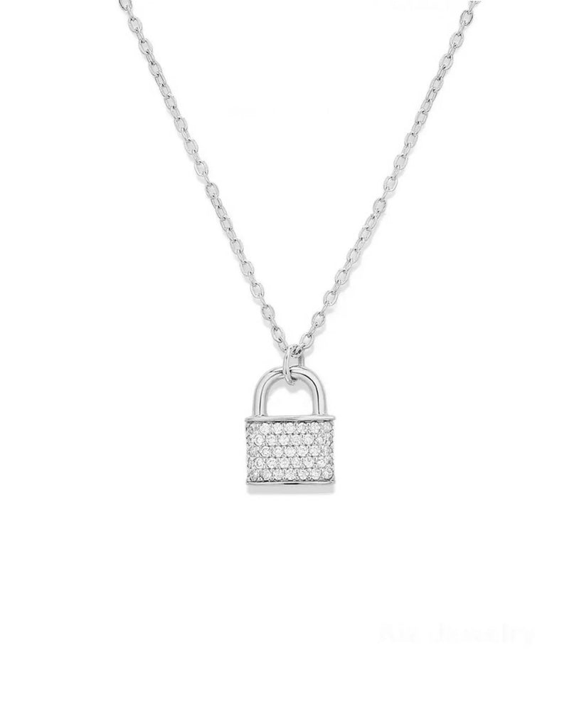 Preya Necklace Silver with Zirconia Crystals 40cm Length