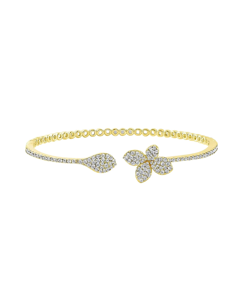 Gia Bangle Gold with 18K Plating and Zirconia Crystals