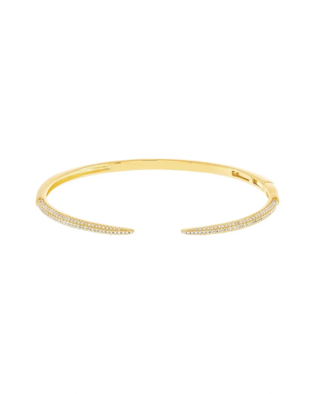 Manchette Pixie réglable en or avec cristaux de zircone