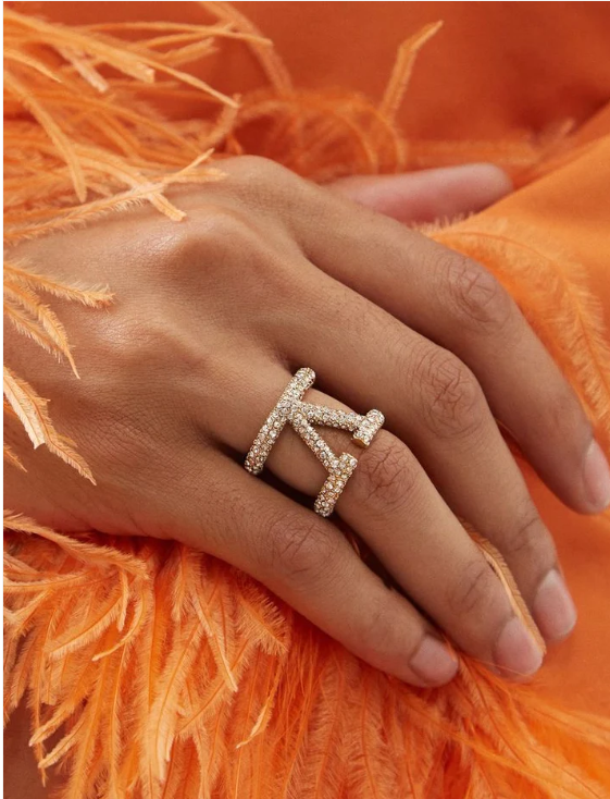 Bague diamant V (réglable)