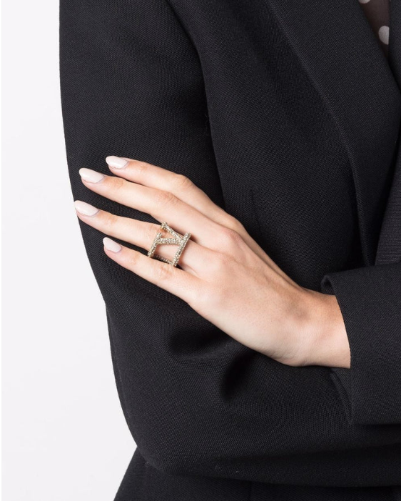 Bague diamant V (réglable)