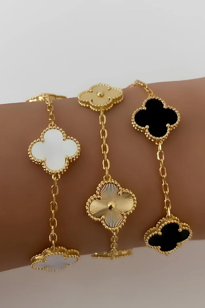 Aussie White Pearl Bracelet Gold