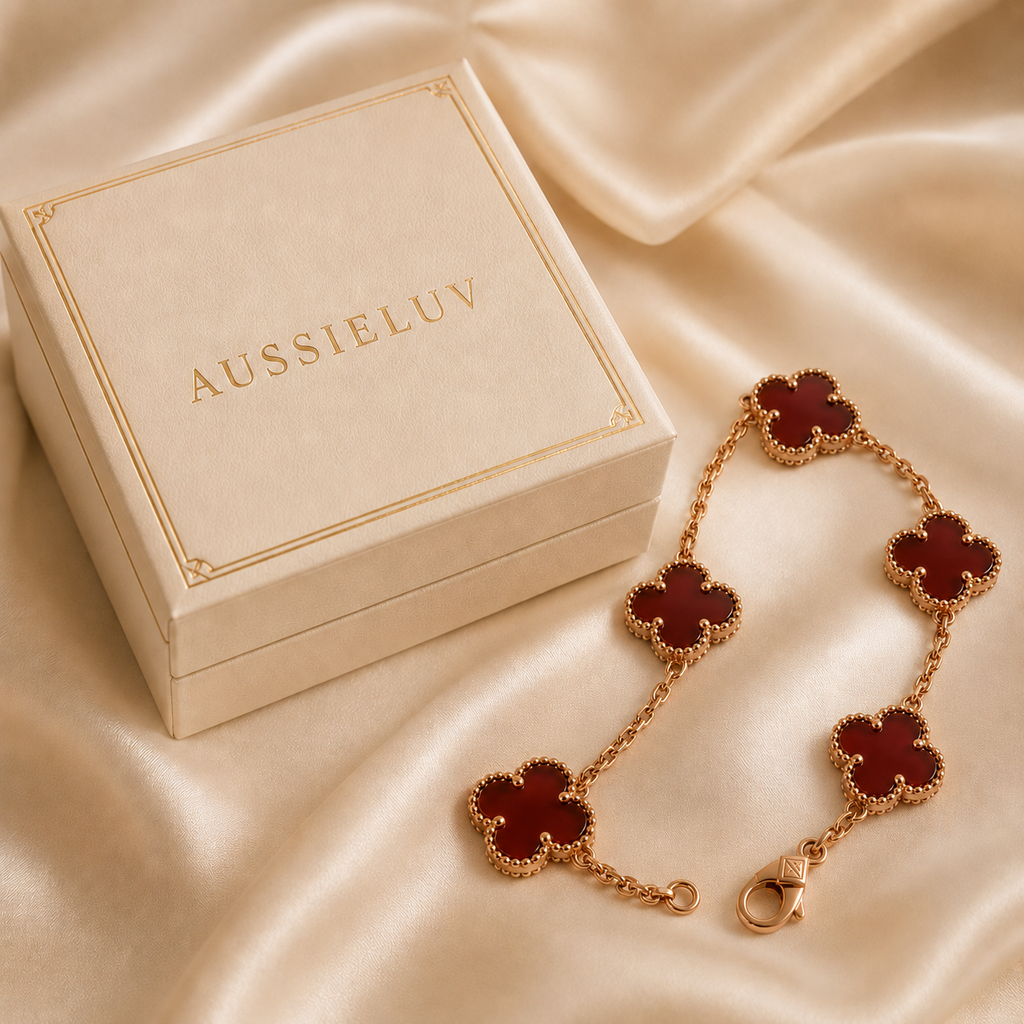 Capri Clover Crystal Bracelet with 18K Rose Gold Plating
