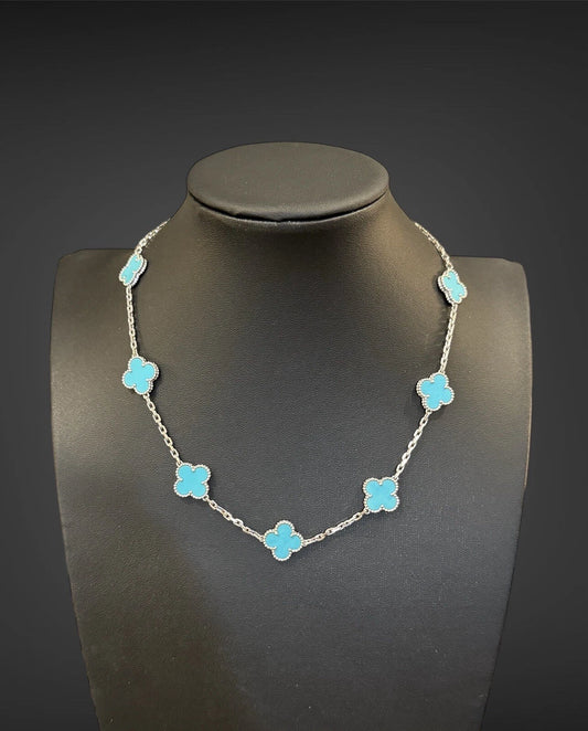Sky-Blue Turquoise & 925 Sterling Silver Necklace