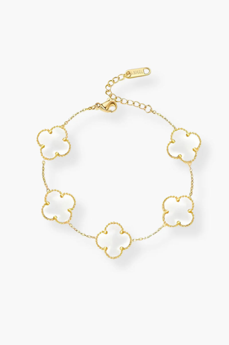 Aussie White Pearl Bracelet Gold